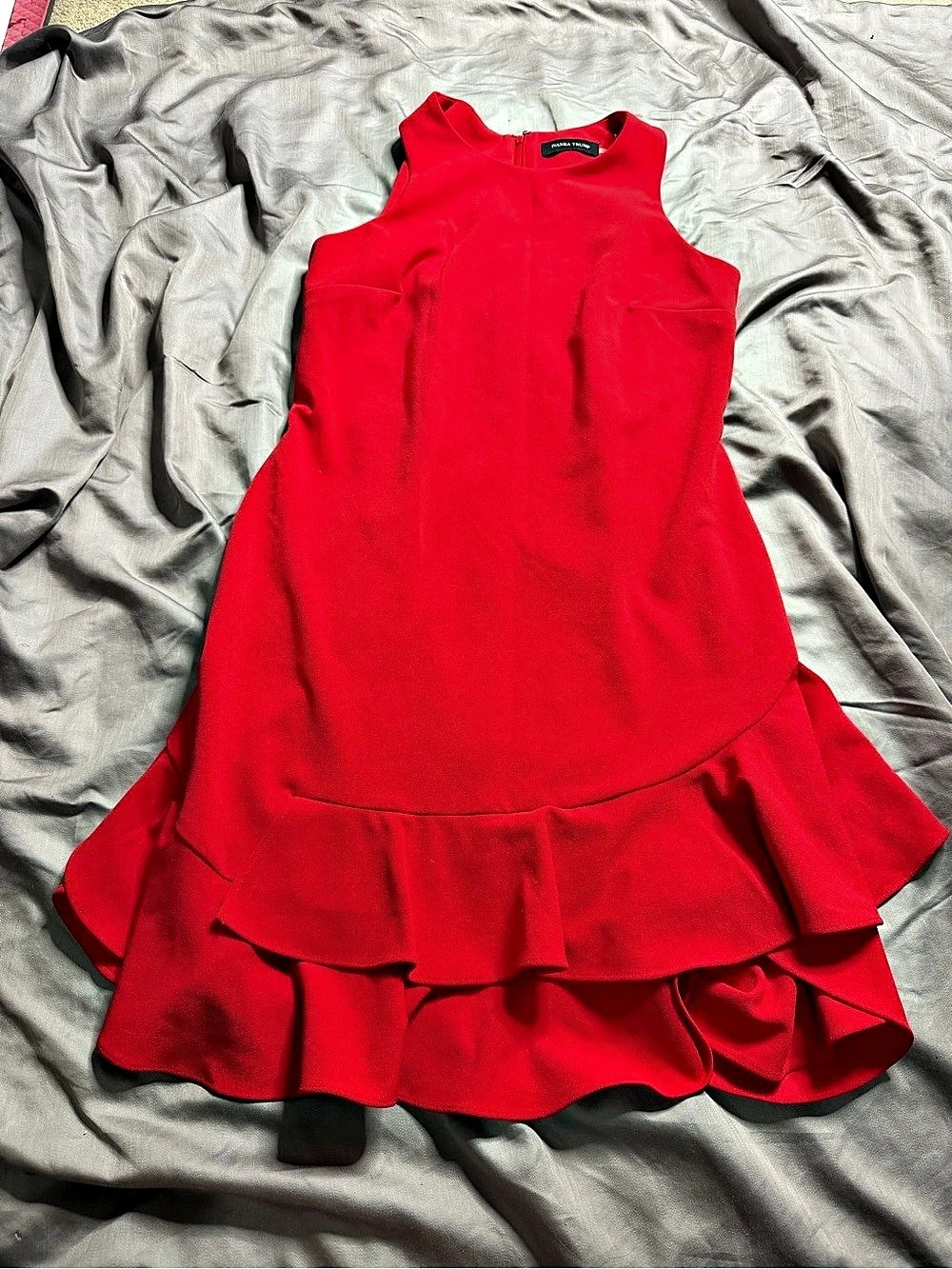 Ivanka Trump Red Ruffle Mini Dress Size 10 Like New